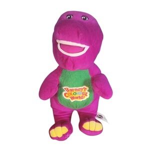 Barney Purple Singing Dinosaur Colorful World Toy Animal 12" Stuffed Plush